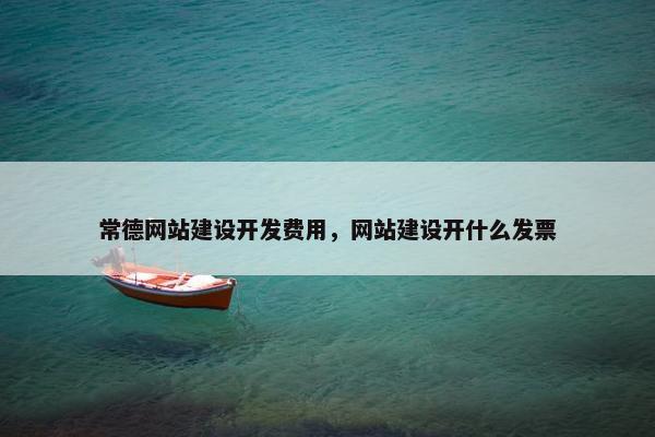 常德网站建设开发费用，网站建设开什么发票