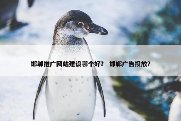邯郸推广网站建设哪个好？ 邯郸广告投放？