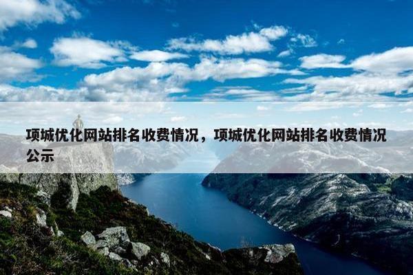 项城优化网站排名收费情况，项城优化网站排名收费情况公示