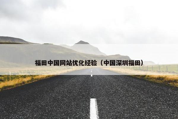 福田中国网站优化经验（中国深圳福田）