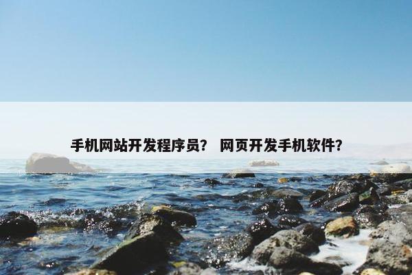手机网站开发程序员？ 网页开发手机软件？