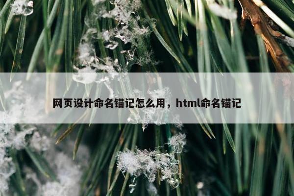 网页设计命名锚记怎么用，html命名锚记