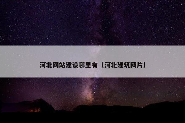 河北网站建设哪里有（河北建筑网片）