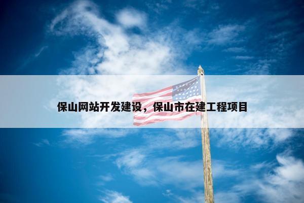 保山网站开发建设，保山市在建工程项目