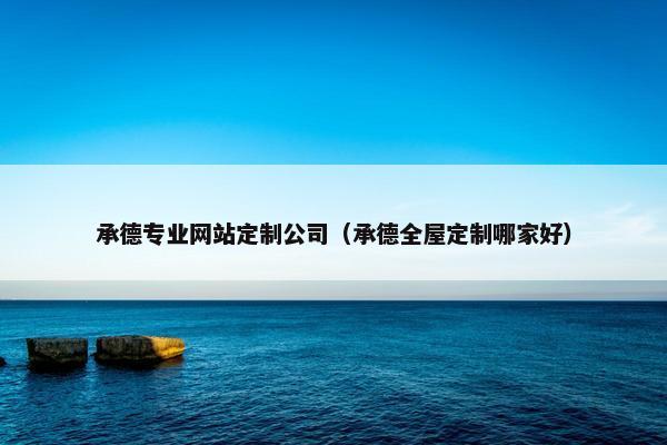 承德专业网站定制公司（承德全屋定制哪家好）