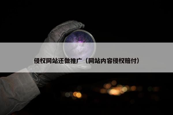 侵权网站还做推广（网站内容侵权赔付）