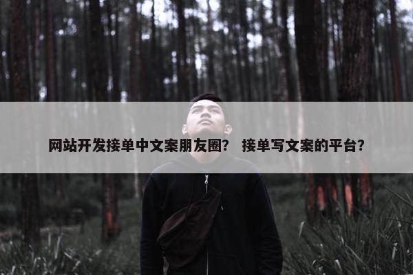 网站开发接单中文案朋友圈？ 接单写文案的平台？