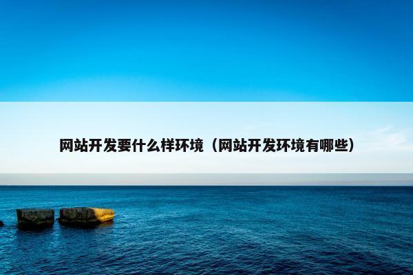 网站开发要什么样环境（网站开发环境有哪些）