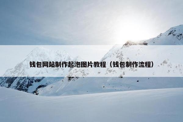 钱包网站制作起泡图片教程（钱包制作流程）