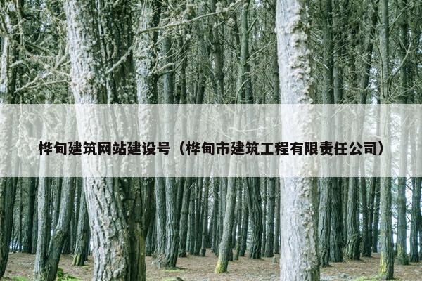 桦甸建筑网站建设号（桦甸市建筑工程有限责任公司）