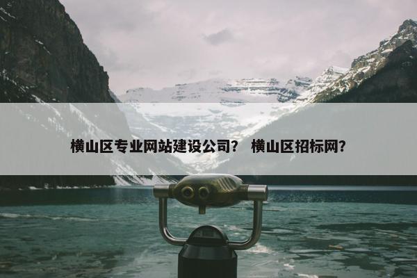 横山区专业网站建设公司？ 横山区招标网？