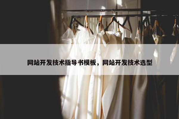 网站开发技术指导书模板，网站开发技术选型