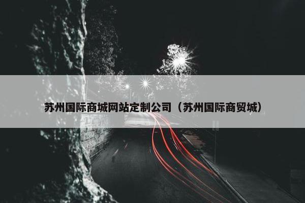 苏州国际商城网站定制公司（苏州国际商贸城）