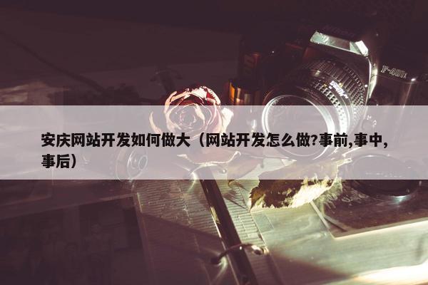 安庆网站开发如何做大（网站开发怎么做?事前,事中,事后）