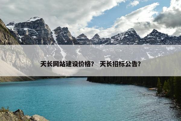 天长网站建设价格？ 天长招标公告？