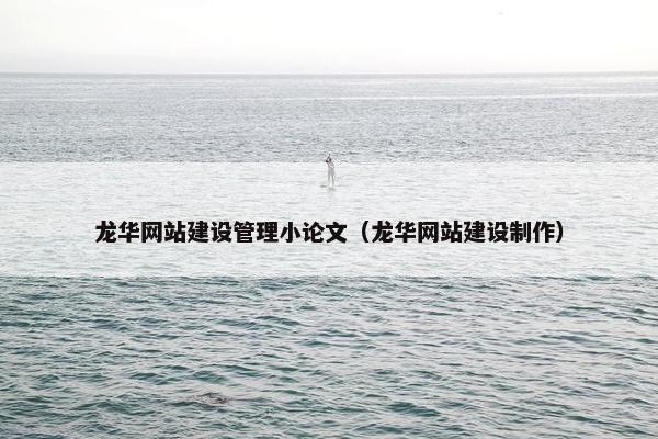 龙华网站建设管理小论文（龙华网站建设制作）