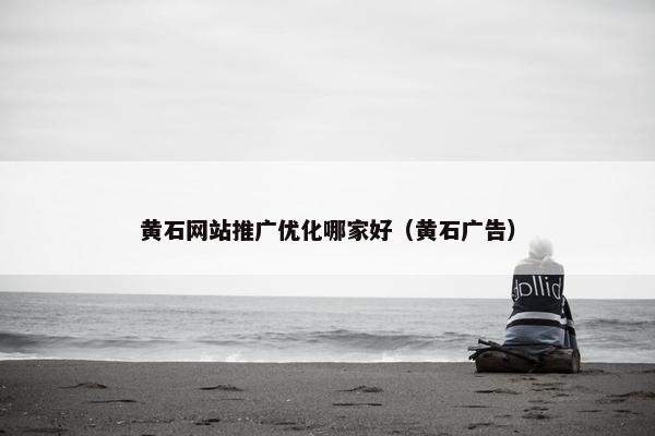 黄石网站推广优化哪家好（黄石广告）