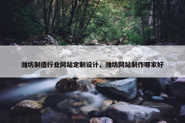 潍坊制造行业网站定制设计，潍坊网站制作哪家好