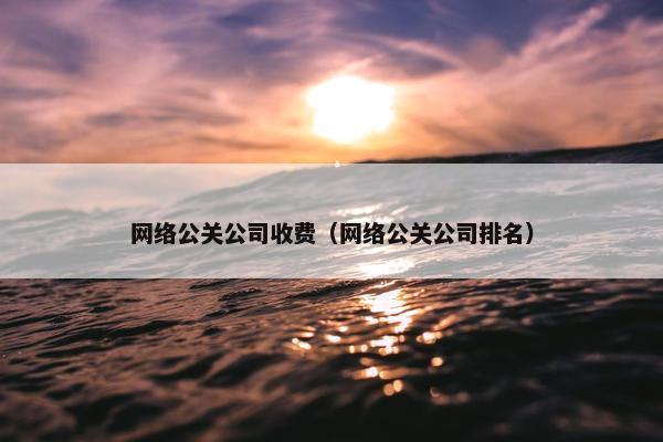 网络公关公司收费（网络公关公司排名）