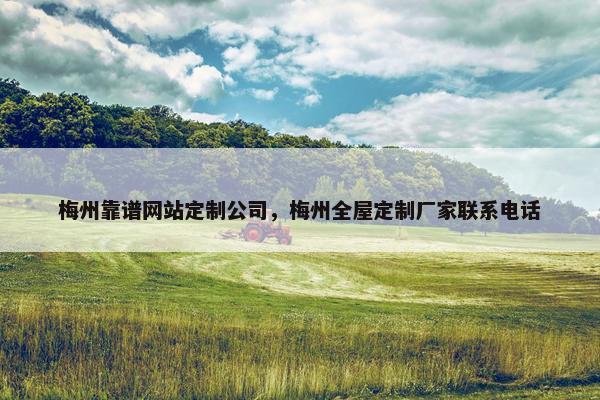 梅州靠谱网站定制公司，梅州全屋定制厂家联系电话