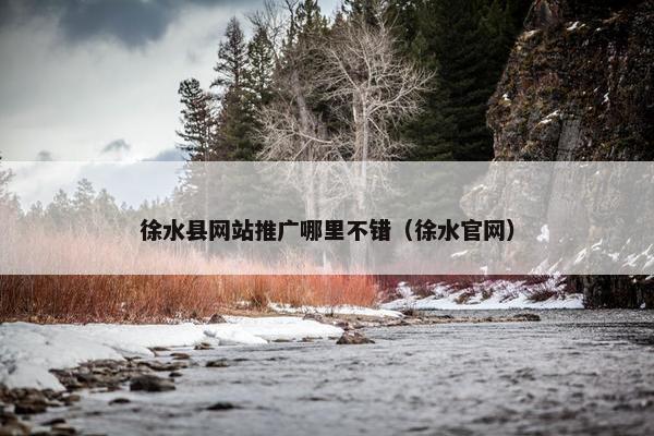 徐水县网站推广哪里不错（徐水官网）