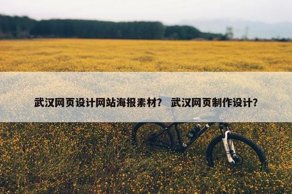 武汉网页设计网站海报素材？ 武汉网页制作设计？