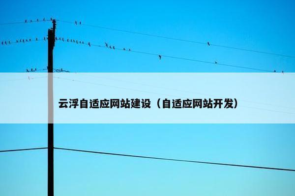 云浮自适应网站建设（自适应网站开发）