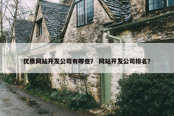 优质网站开发公司有哪些？ 网站开发公司排名？