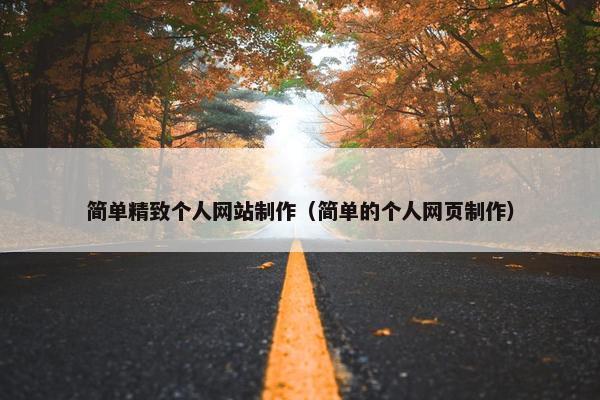 简单精致个人网站制作（简单的个人网页制作）