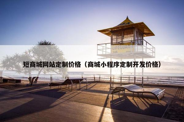 短商城网站定制价格（商城小程序定制开发价格）