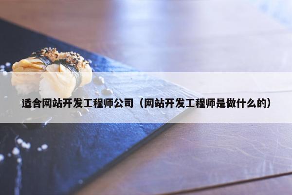 适合网站开发工程师公司（网站开发工程师是做什么的）