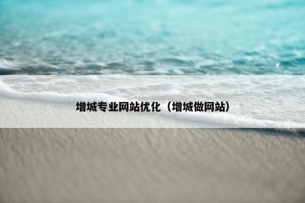 增城专业网站优化（增城做网站）