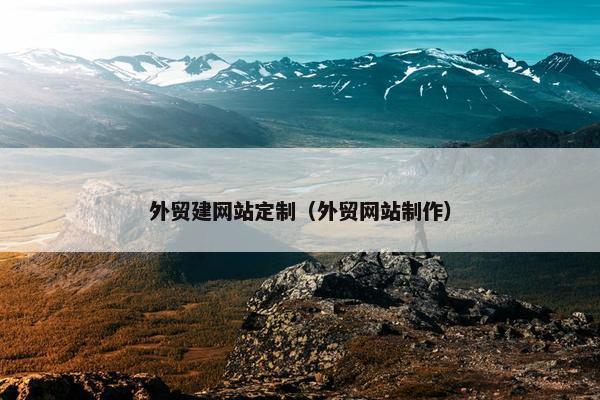 外贸建网站定制（外贸网站制作）