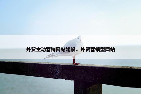 外贸主动营销网站建设，外贸营销型网站