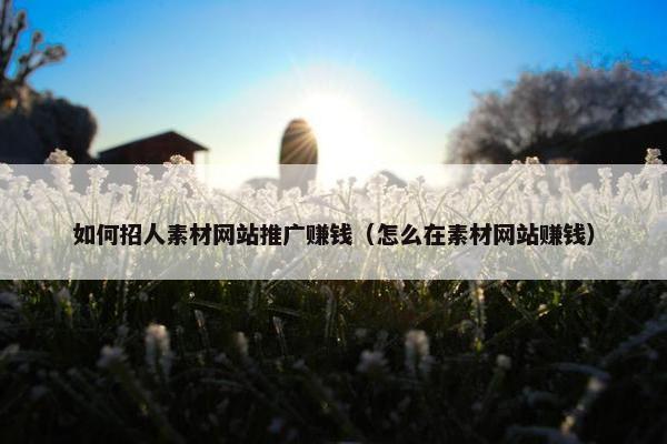 如何招人素材网站推广赚钱（怎么在素材网站赚钱）