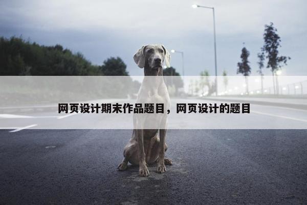 网页设计期末作品题目，网页设计的题目