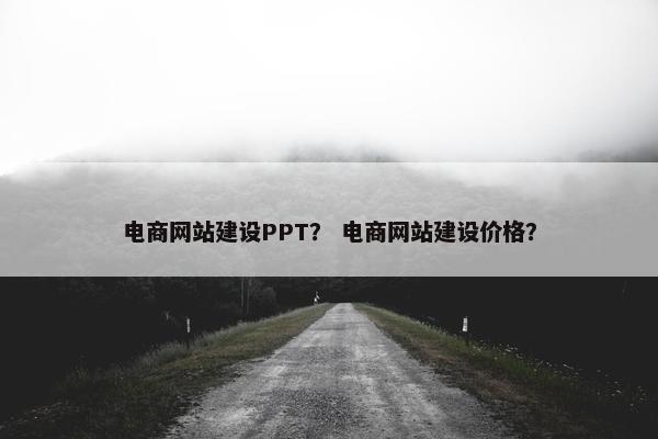 电商网站建设PPT？ 电商网站建设价格？