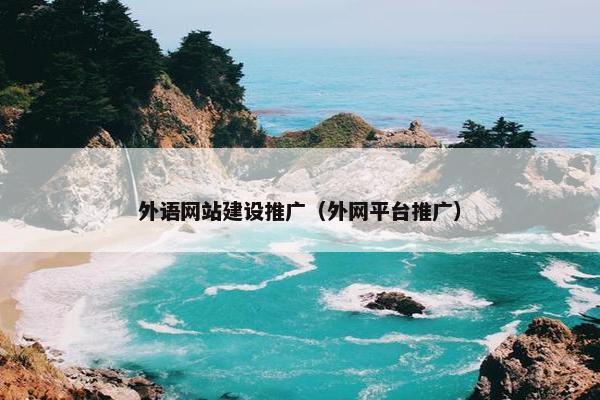 外语网站建设推广（外网平台推广）