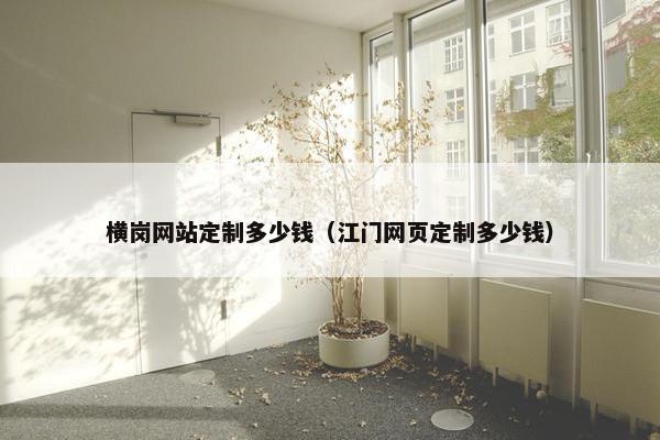 横岗网站定制多少钱（江门网页定制多少钱）