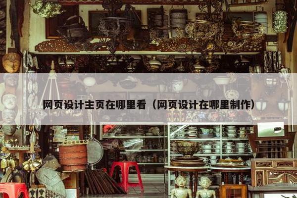 网页设计主页在哪里看（网页设计在哪里制作）