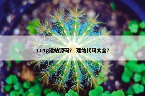 114g建站源码？ 建站代码大全？