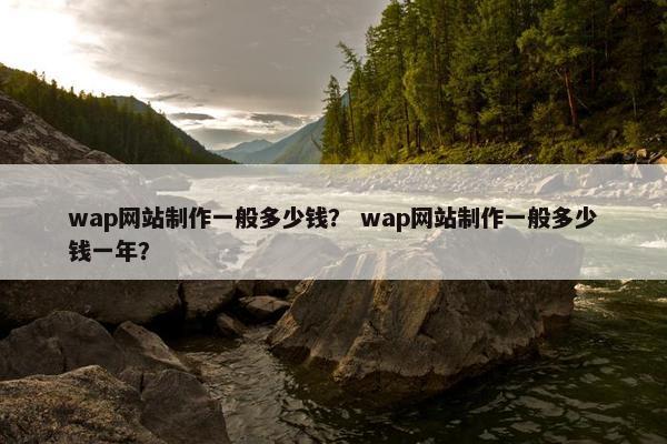 wap网站制作一般多少钱？ wap网站制作一般多少钱一年？