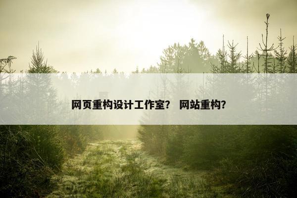 网页重构设计工作室？ 网站重构？