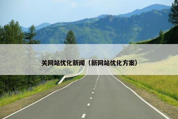 关网站优化新闻（新网站优化方案）