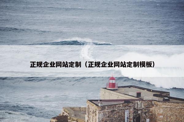 正规企业网站定制（正规企业网站定制模板）