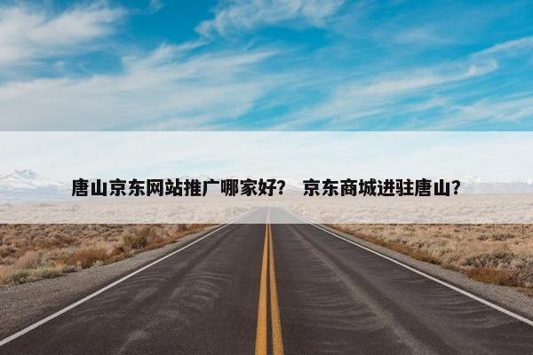 唐山京东网站推广哪家好？ 京东商城进驻唐山？
