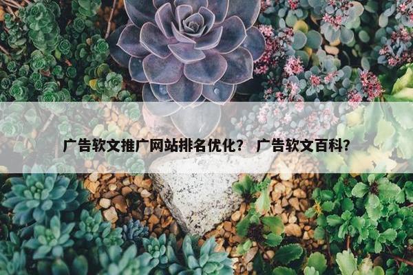广告软文推广网站排名优化？ 广告软文百科？