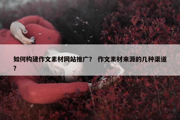 如何构建作文素材网站推广？ 作文素材来源的几种渠道？