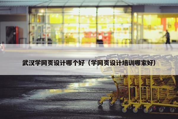 武汉学网页设计哪个好（学网页设计培训哪家好）
