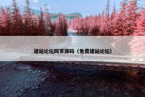 建站论坛网页源码（免费建站论坛）